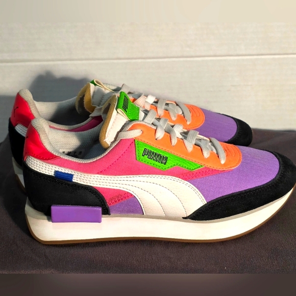 Puma Shoes - Puma Furture Rider Play On Luminous Sneakers Womans Size 5 Purple Orange Red